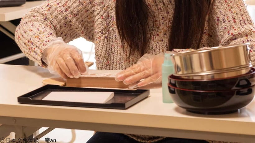 2 Types of Japanese Sweets making and Tea Ceremony - Kinton Nerikiri and the Bean-Paste Craft Moment
