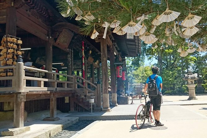 Amanohashidate Sand bar & culture e-bike tour - Motoise Konojinja Shrine: thatched roof charm and turtles