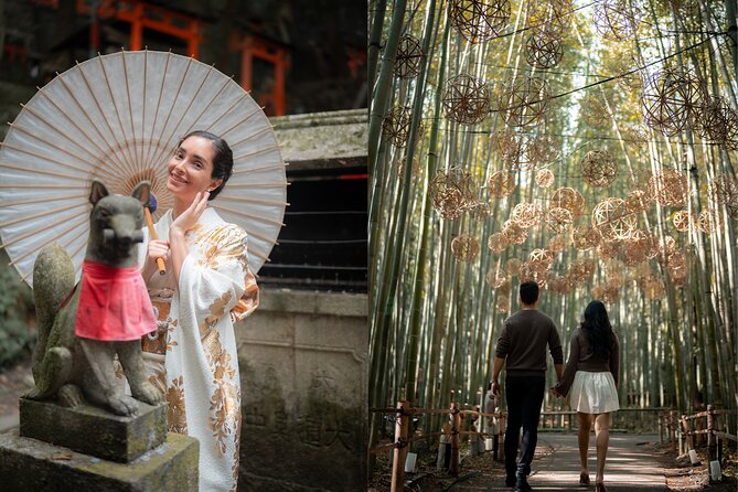 Kyoto Gion, Fushimi Inari, Arashiyama private Photoshoot - Private direction that keeps the vibe calm in crowds
