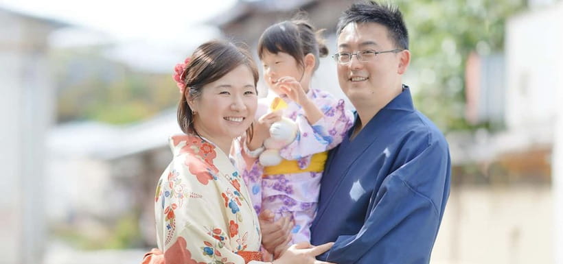 Kyoto Kimono Rental mimosa｜Kimono/Yukata Rental Family Plan - Choosing kimono that fit real family bodies