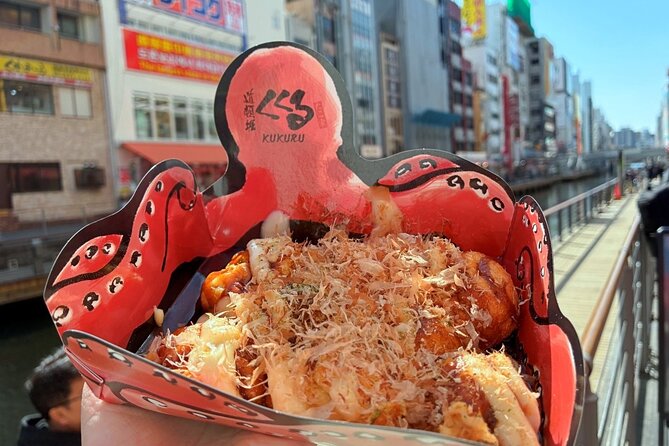 Osaka and Nara Day Tour with Private Transportation - Dotonbori Tsuribori: Neon Streets and the Street-Food Payoff