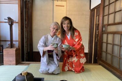 Visiting to Katsura Imperial villa and tea ceremony experience - Miyagawa Tokusaburo’s kimono dressing: antique details and obi guidance